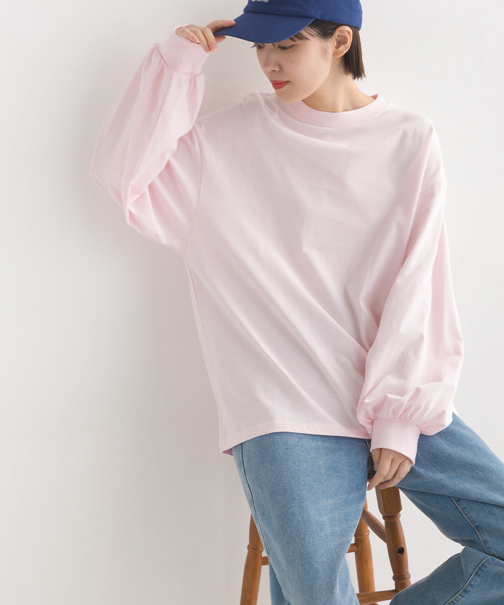 【OMNES】袖ボリューム長袖Tシャツ【1522-5270】
