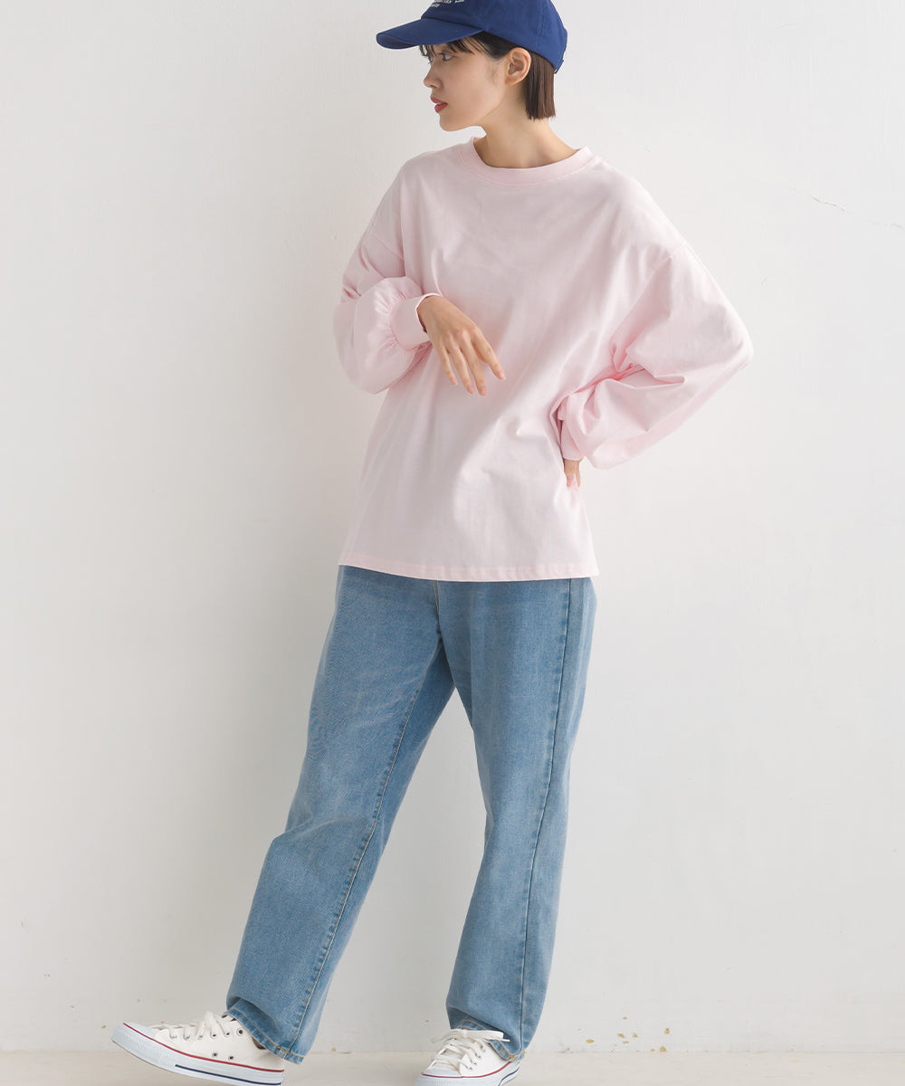 【OMNES】袖ボリューム長袖Tシャツ【1522-5270】