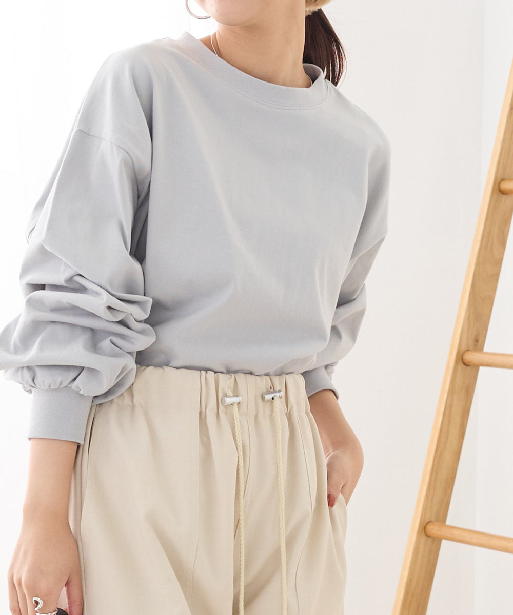 【OMNES】袖ボリューム長袖Tシャツ【1522-5270】