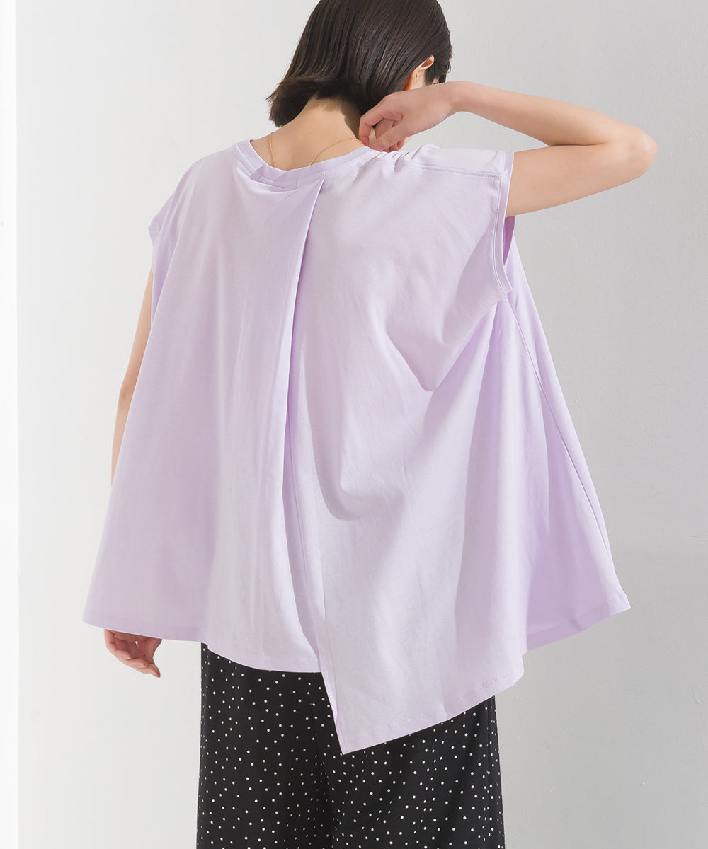 【OMNES】汗じみ防止UV タックフレアフレンチスリーブTシャツ【1522-5283】