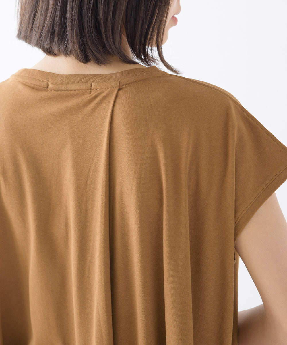 【OMNES】汗じみ防止UV タックフレアフレンチスリーブTシャツ【1522-5283】