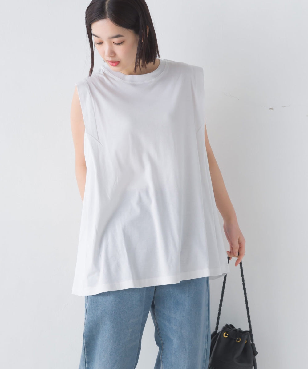 【OMNES】汗じみ防止UV タックノースリーブTシャツ【1522-5287】