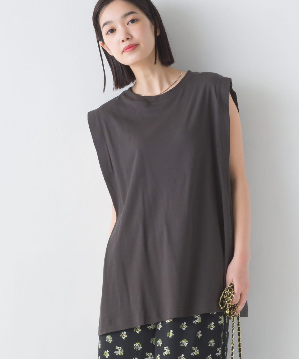 【OMNES】汗じみ防止UV タックノースリーブTシャツ【1522-5287】
