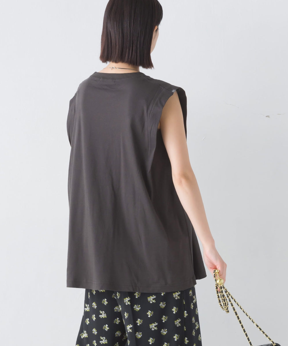 【OMNES】汗じみ防止UV タックノースリーブTシャツ【1522-5287】