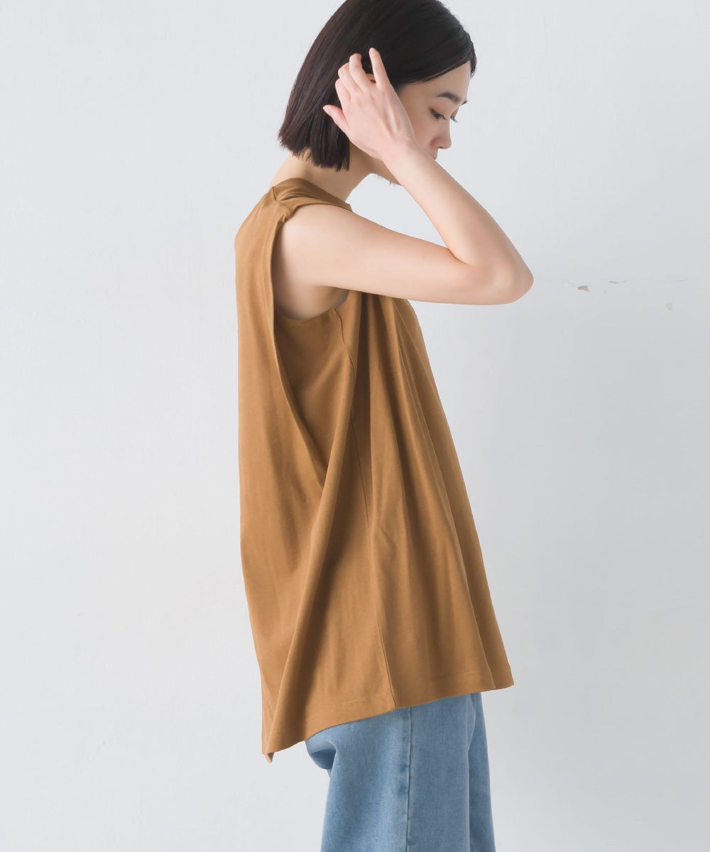 【OMNES】汗じみ防止UV タックノースリーブTシャツ【1522-5287】