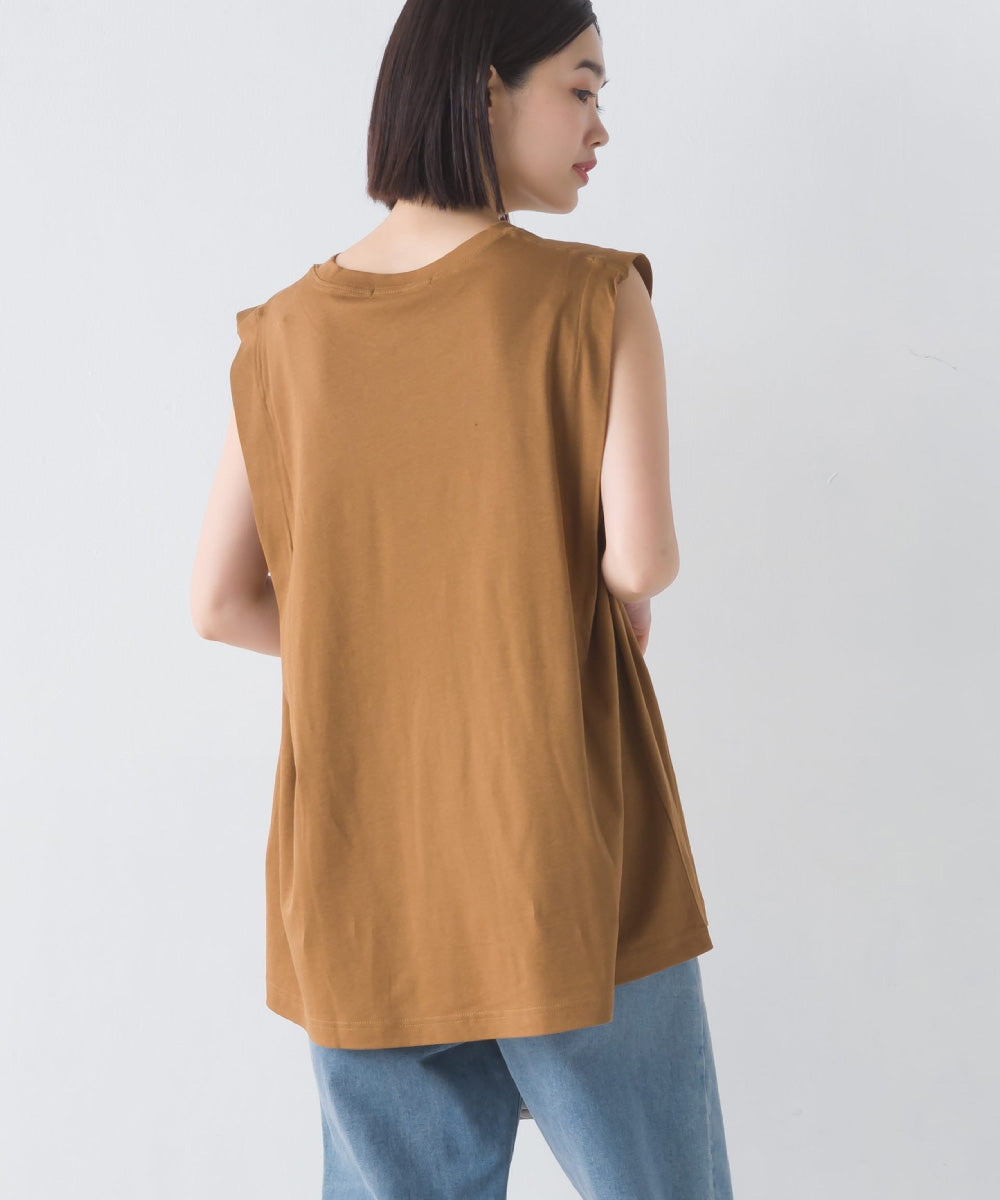 【OMNES】汗じみ防止UV タックノースリーブTシャツ【1522-5287】