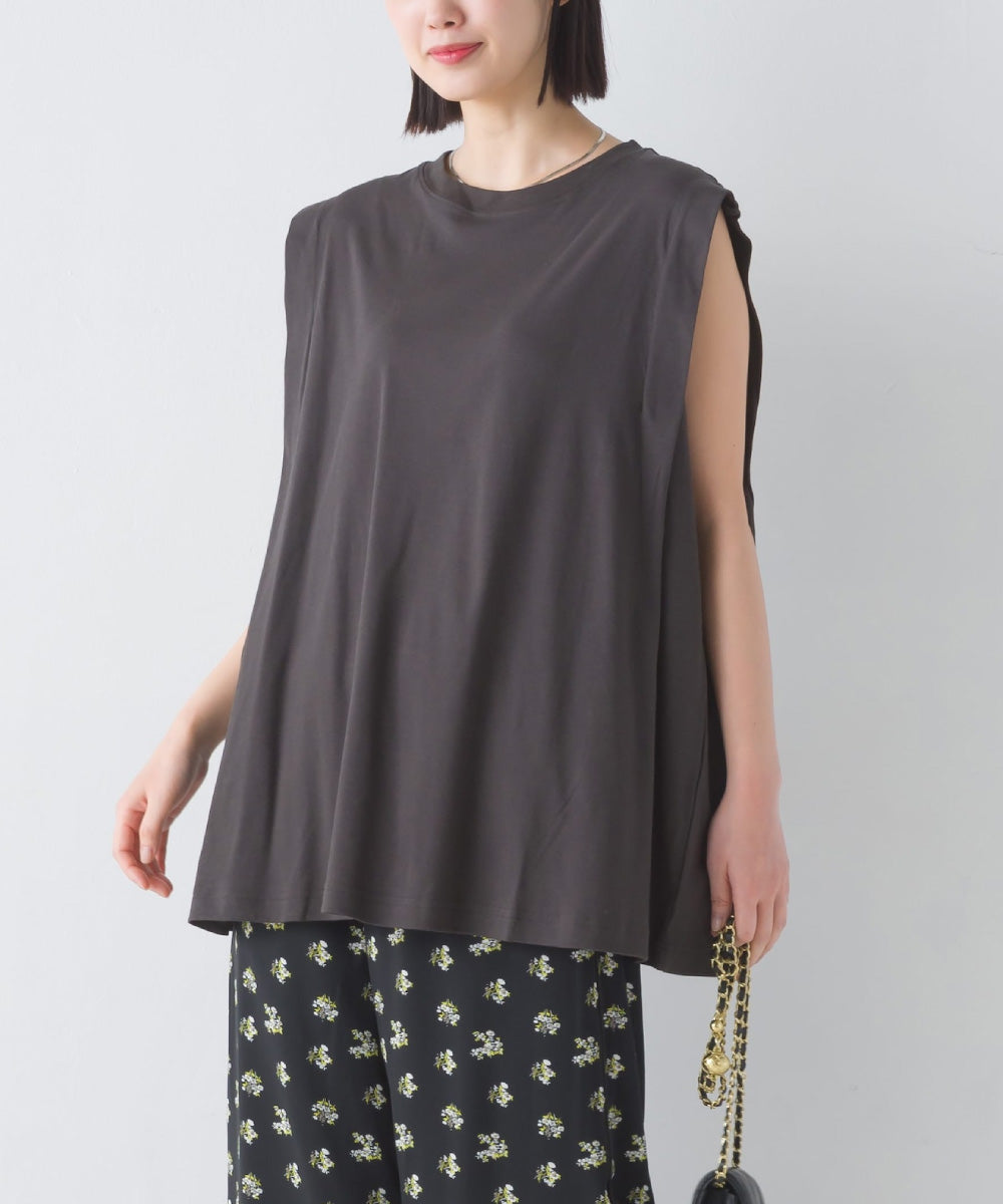 【OMNES】汗じみ防止UV タックノースリーブTシャツ【1522-5287】
