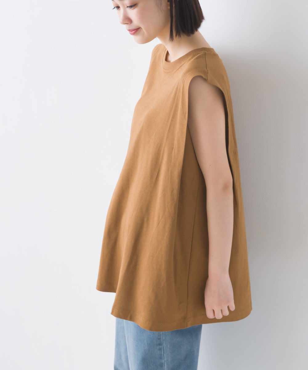 【OMNES】汗じみ防止UV タックノースリーブTシャツ【1522-5287】