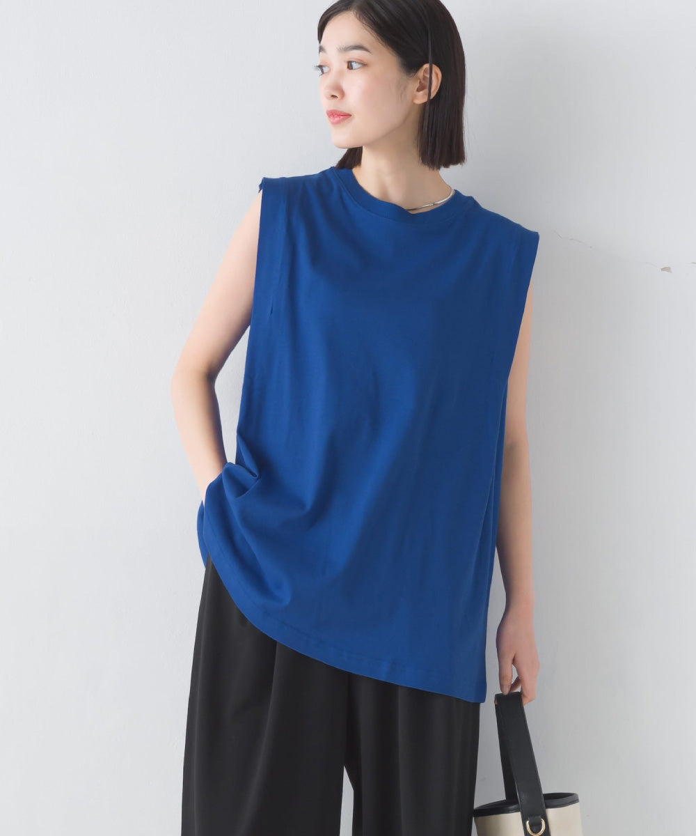 【OMNES】汗じみ防止UV タックノースリーブTシャツ【1522-5287】