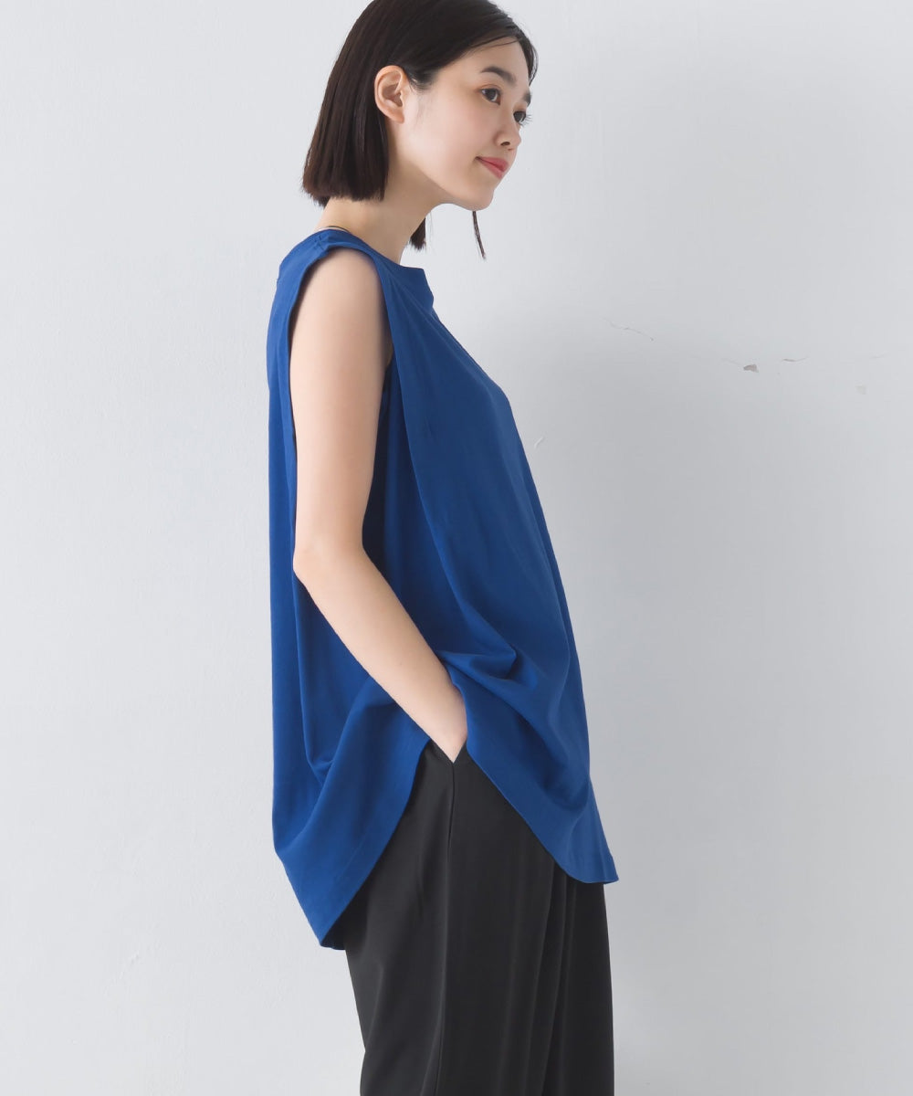 【OMNES】汗じみ防止UV タックノースリーブTシャツ【1522-5287】