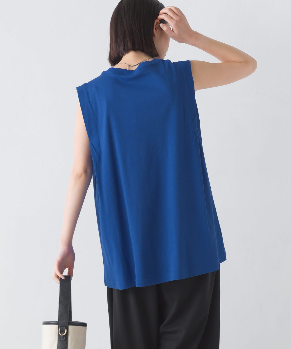 【OMNES】汗じみ防止UV タックノースリーブTシャツ【1522-5287】