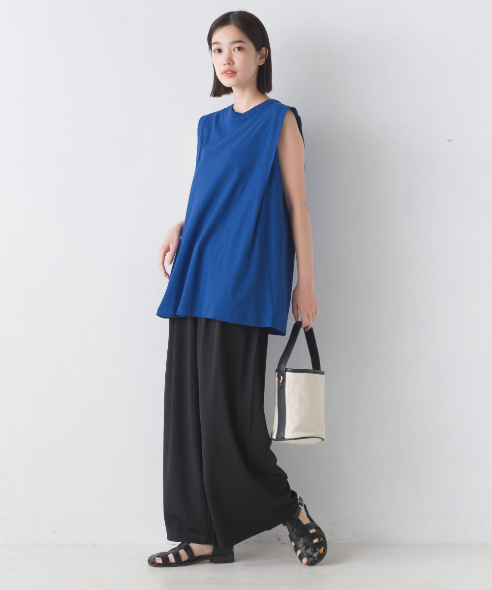 【OMNES】汗じみ防止UV タックノースリーブTシャツ【1522-5287】