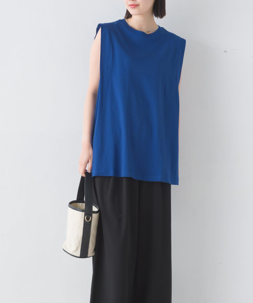 【OMNES】汗じみ防止UV タックノースリーブTシャツ【1522-5287】