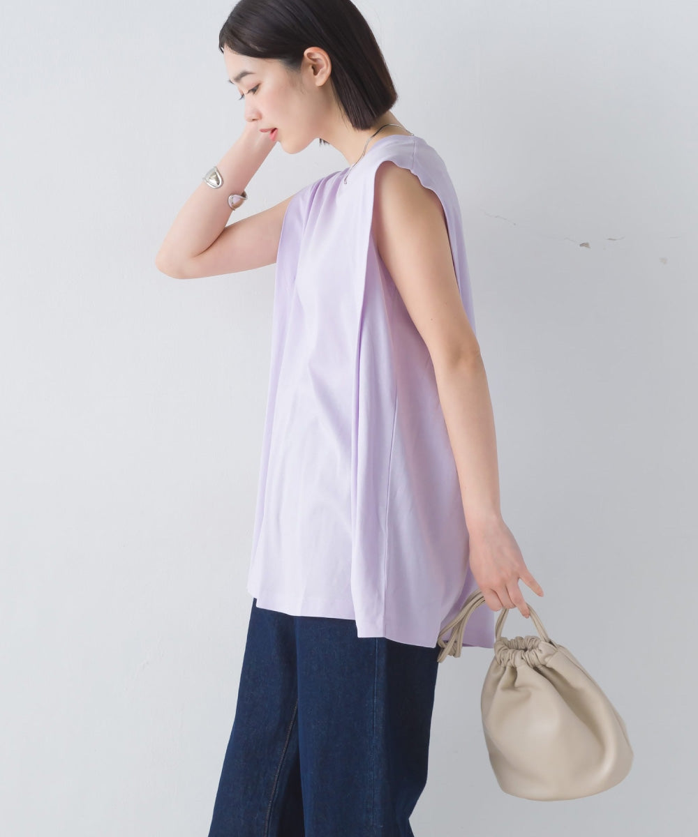 【OMNES】汗じみ防止UV タックノースリーブTシャツ【1522-5287】