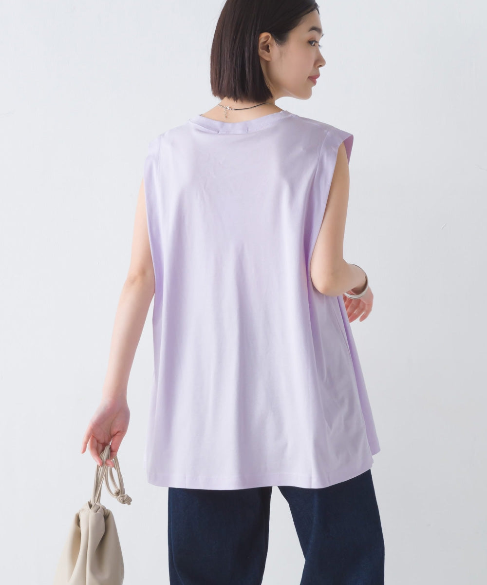 【OMNES】汗じみ防止UV タックノースリーブTシャツ【1522-5287】