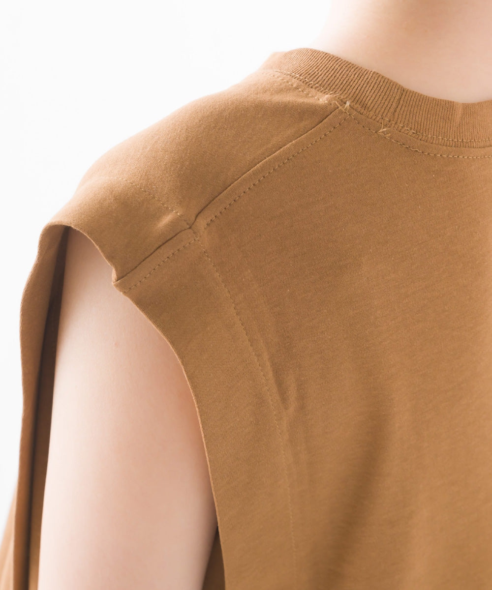 【OMNES】汗じみ防止UV タックノースリーブTシャツ【1522-5287】