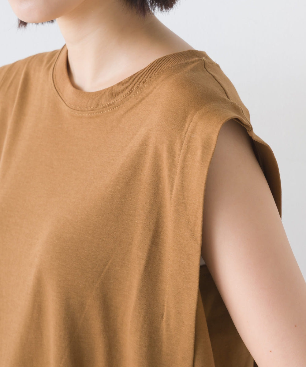 【OMNES】汗じみ防止UV タックノースリーブTシャツ【1522-5287】