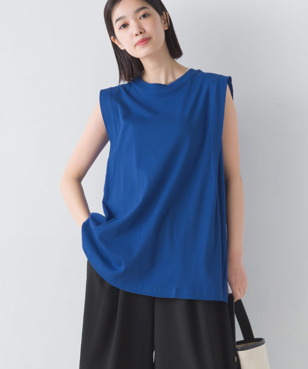 【OMNES】汗じみ防止UV タックノースリーブTシャツ【1522-5287】
