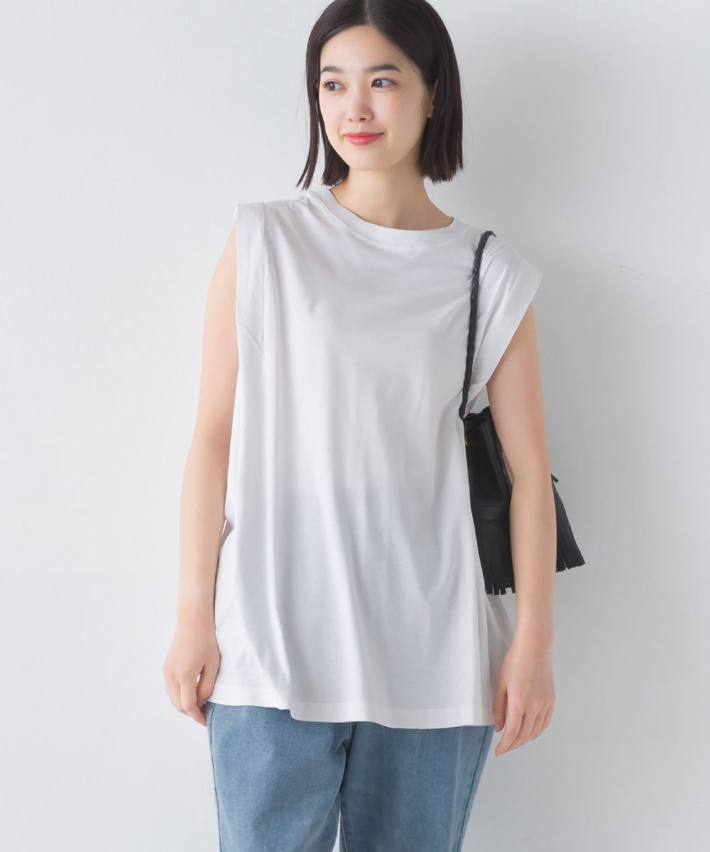 【OMNES】汗じみ防止UV タックノースリーブTシャツ【1522-5287】