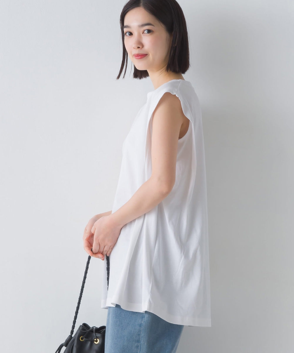 【OMNES】汗じみ防止UV タックノースリーブTシャツ【1522-5287】