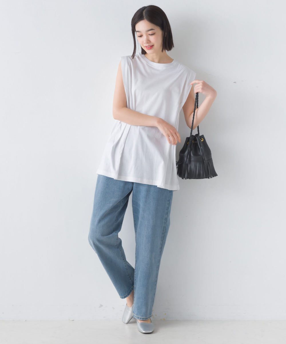 【OMNES】汗じみ防止UV タックノースリーブTシャツ【1522-5287】