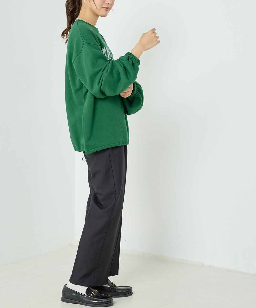 【OMNES】ユニセックス 裏毛スウェット 裾ストッパー付きプルオーバー【1522-5307】