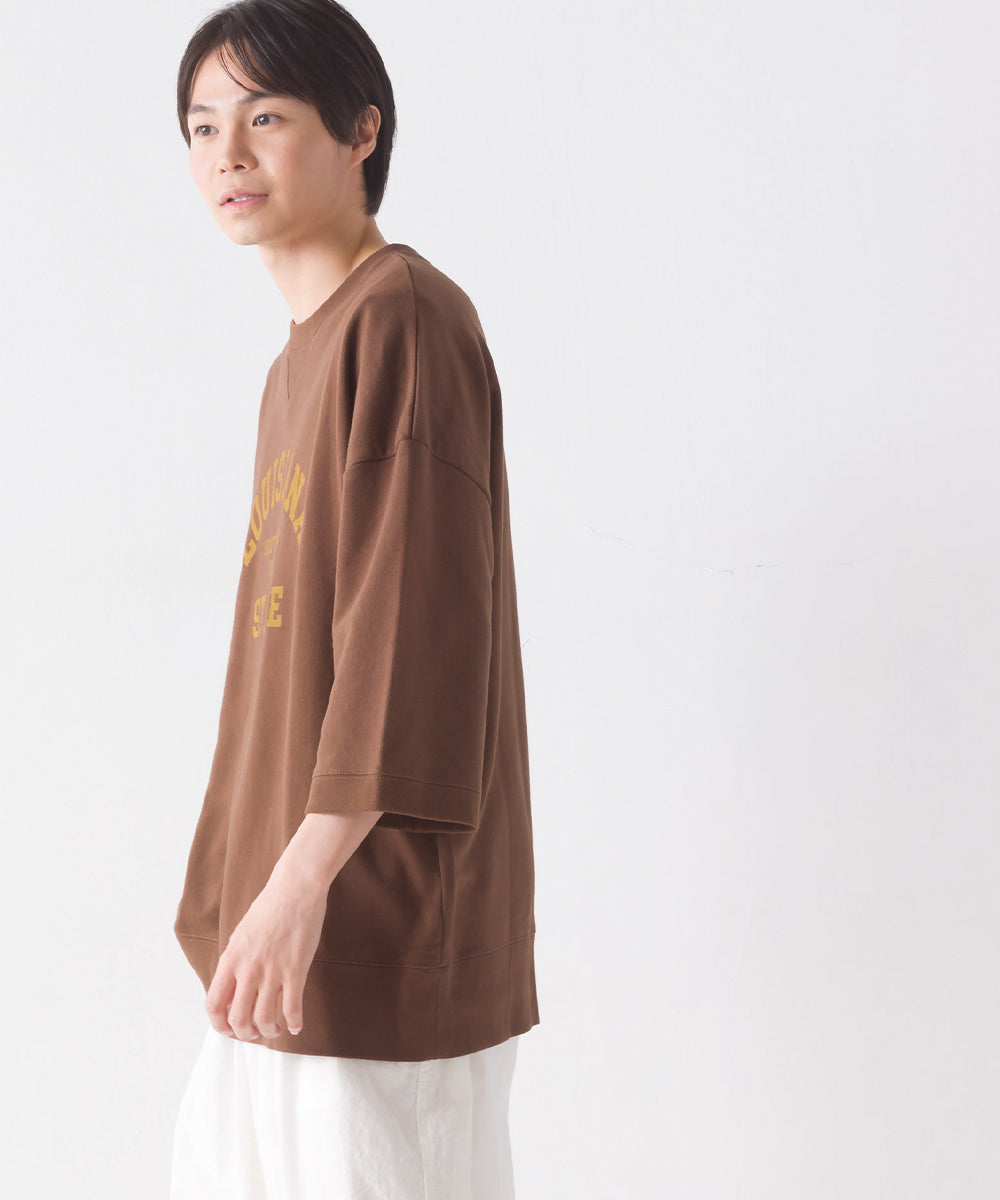 【OMNES】ユニセックス 裏毛スウェット 8分袖プルオーバー【1522-5316】