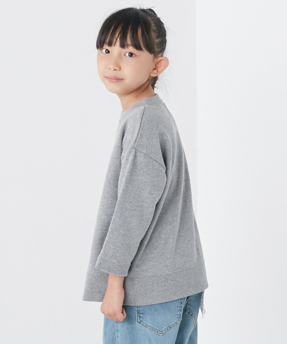 【OMNES】キッズ裏毛スウェット 8分袖プルオーバー【1522-5322】