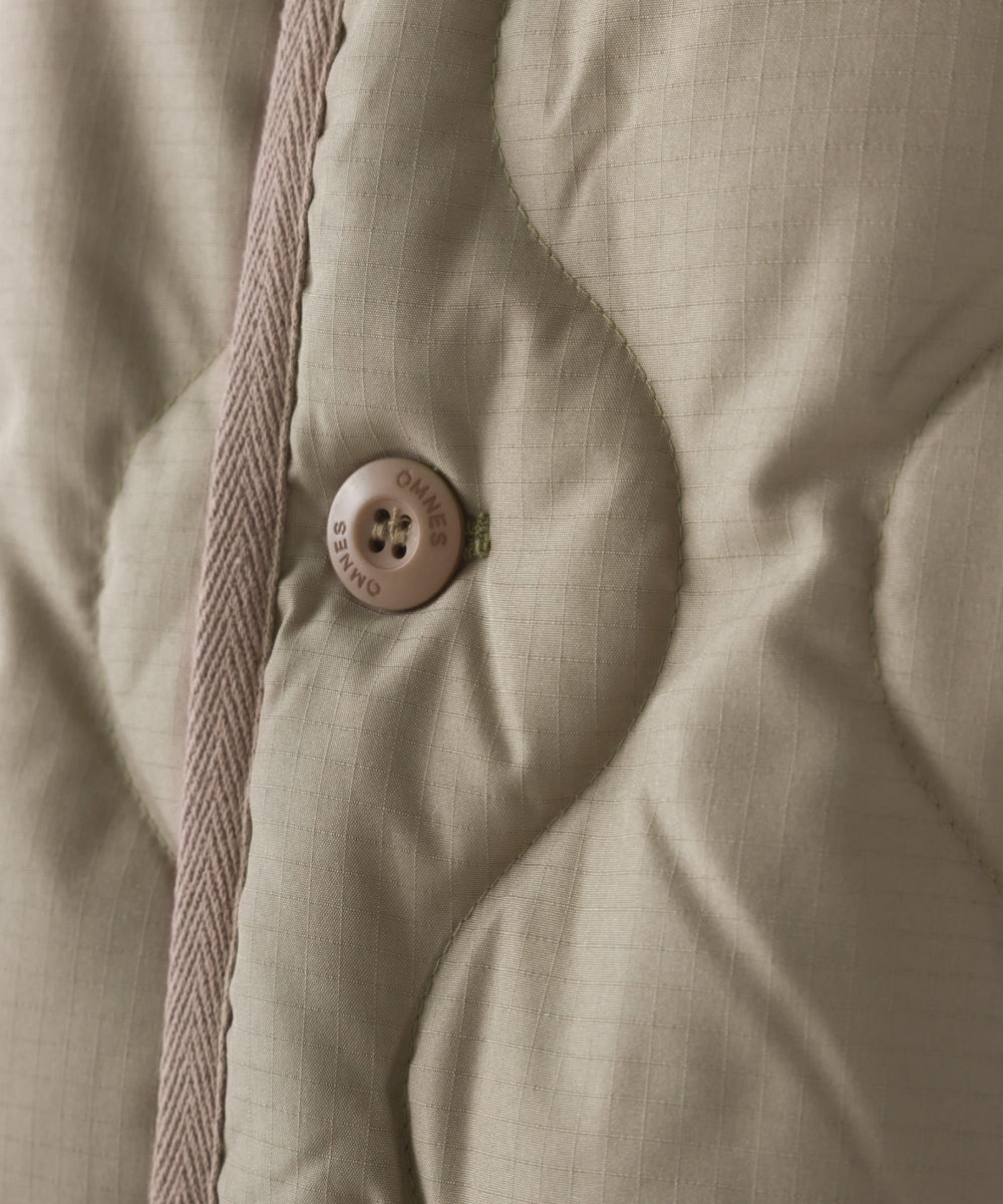 【OMNES】ダウンノーカラーミリタリージャケット【1522-7093】