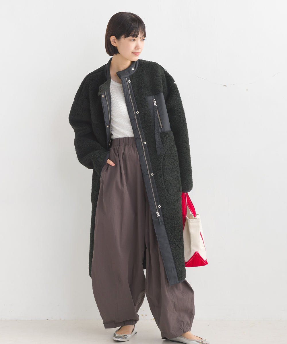 【OMNES】ボンディングボア ロングコート【1522-7148】