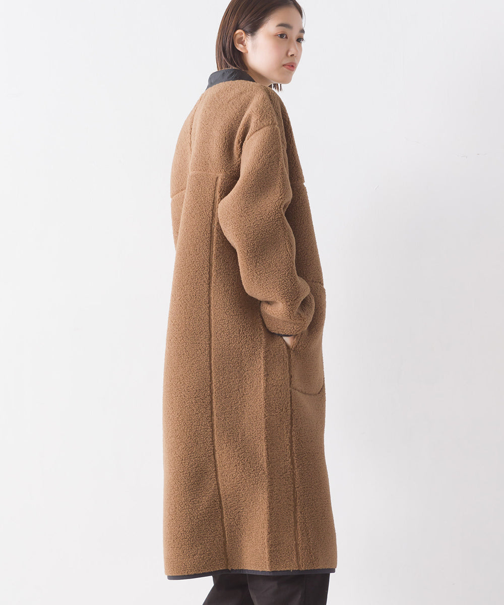 【OMNES】ボンディングボア ロングコート【1522-7148】