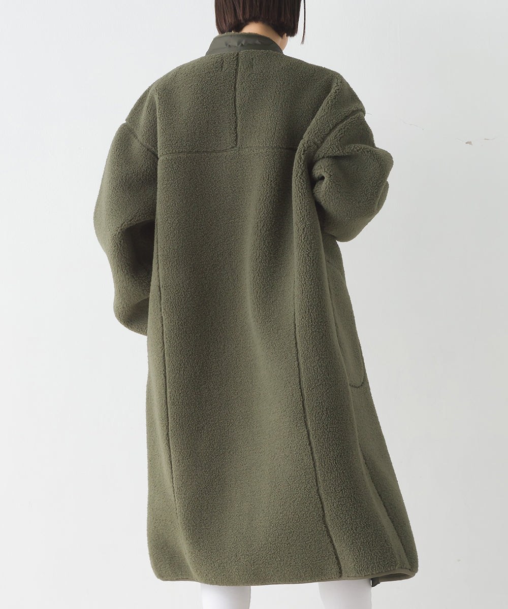 【OMNES】ボンディングボア ロングコート【1522-7148】