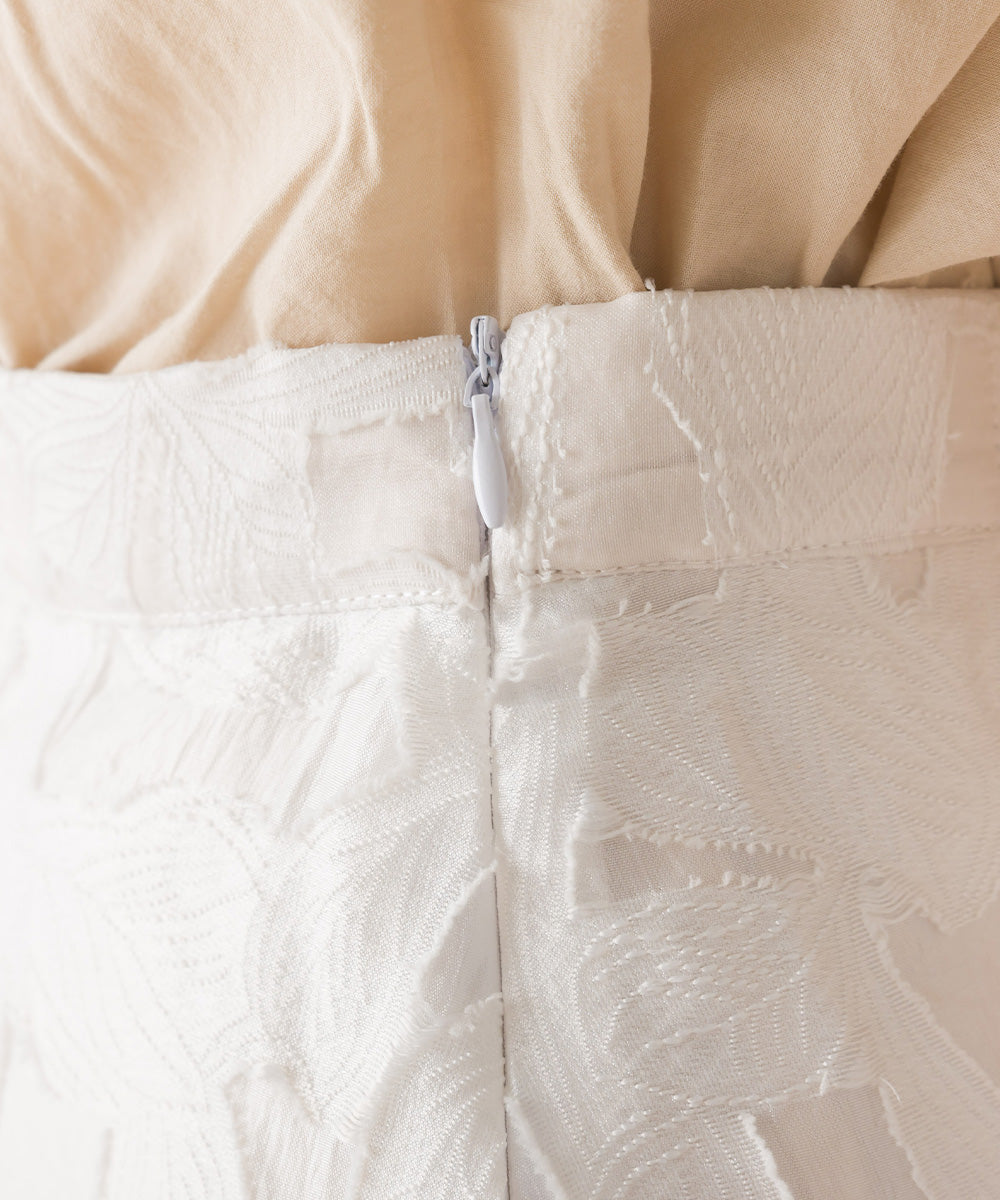 【OMNES】フラワージャガードAラインスカート【1522-8031】