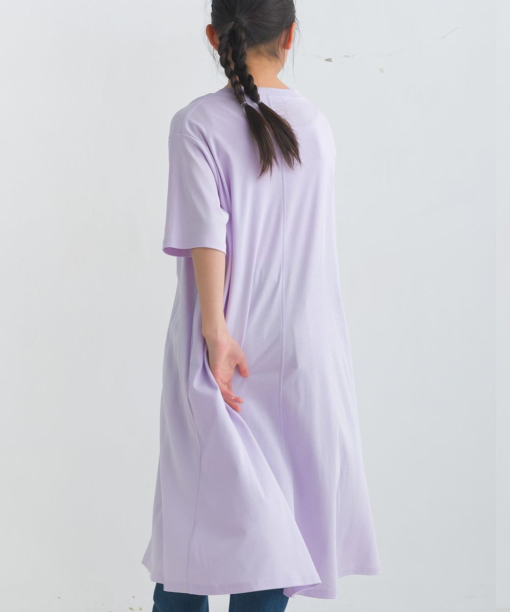 【OMNES】キッズ 汗じみ防止UV プリント半袖ワンピース【1522-9068】
