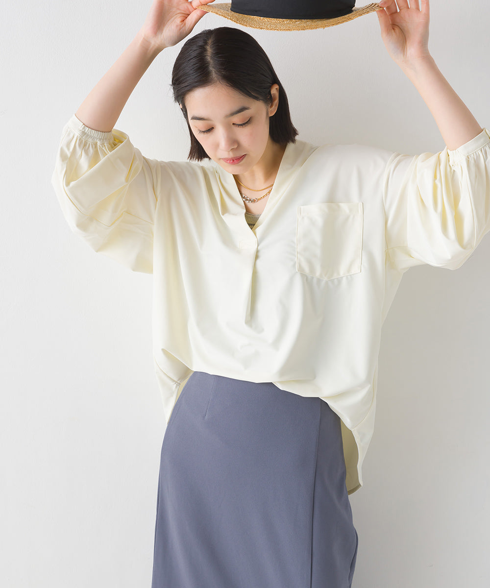 【OMNES】ラッシュガードスキッパービッグシャツ【1523-5387】