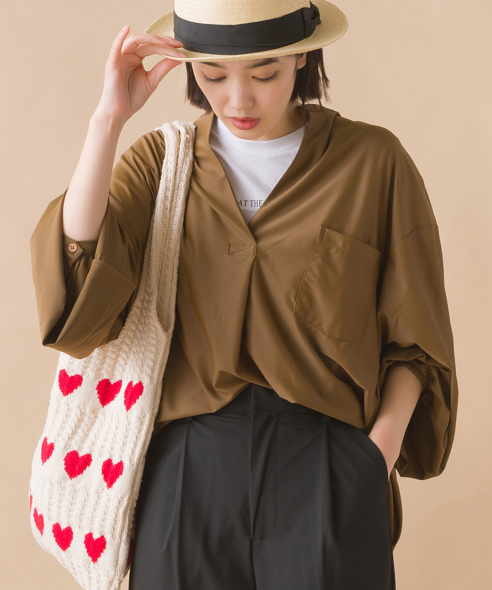 【OMNES】ラッシュガードスキッパービッグシャツ【1523-5387】