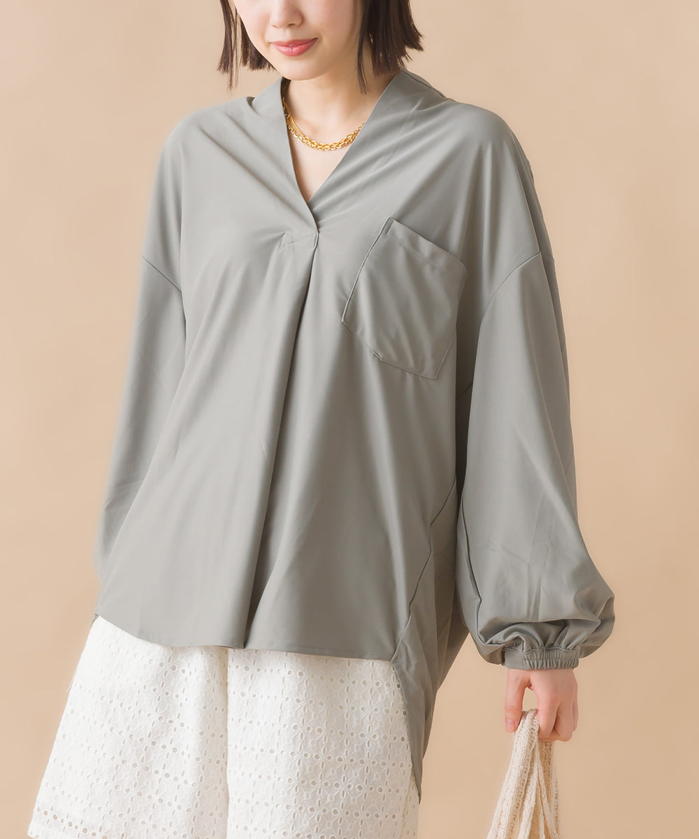 【OMNES】ラッシュガードスキッパービッグシャツ【1523-5387】