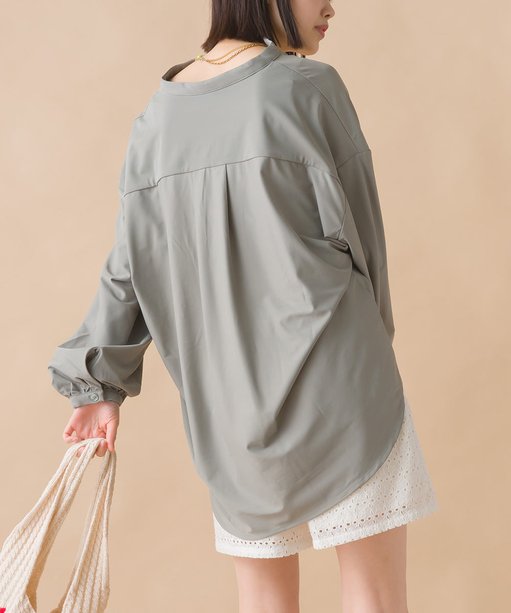 【OMNES】ラッシュガードスキッパービッグシャツ【1523-5387】