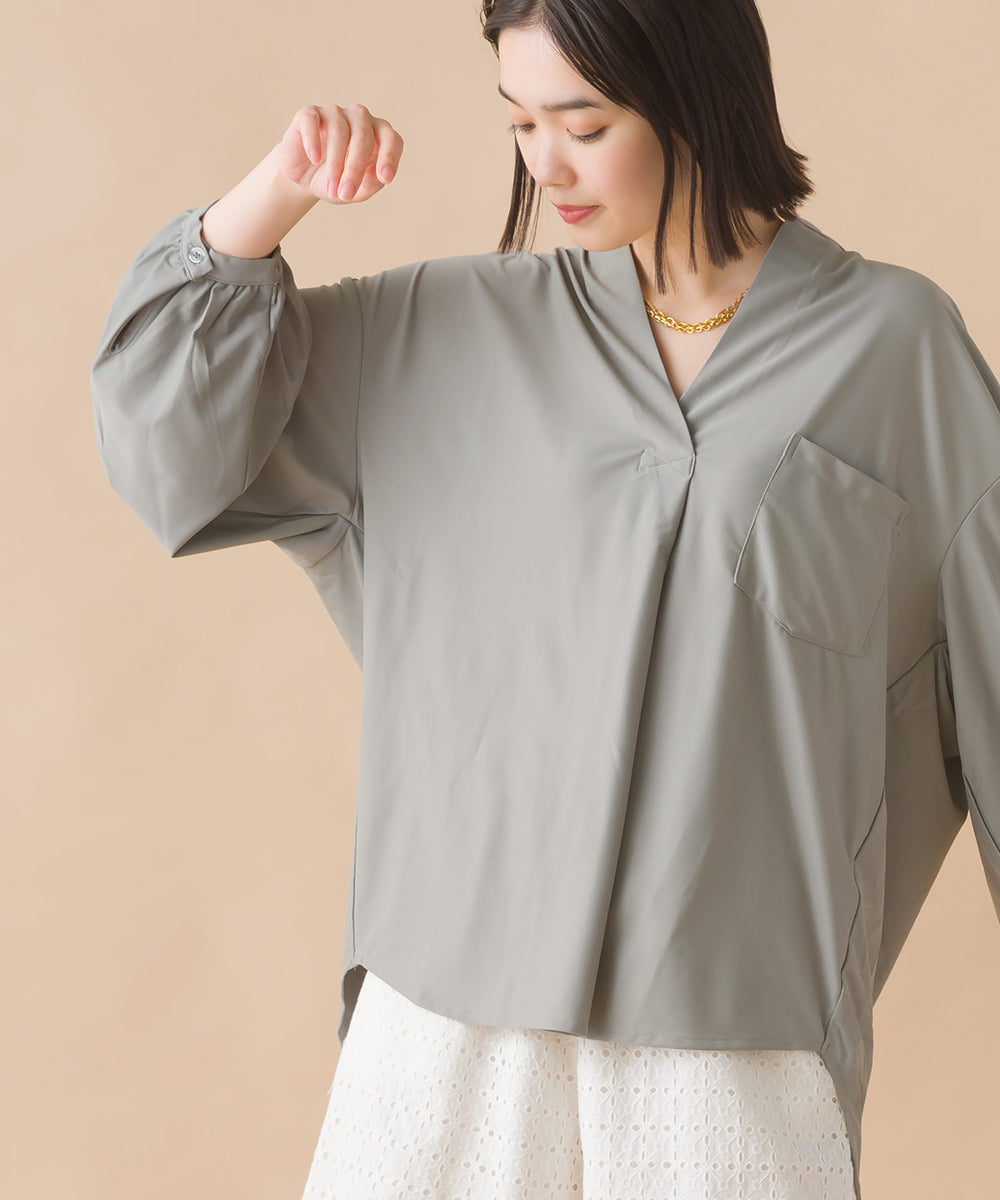 【OMNES】ラッシュガードスキッパービッグシャツ【1523-5387】