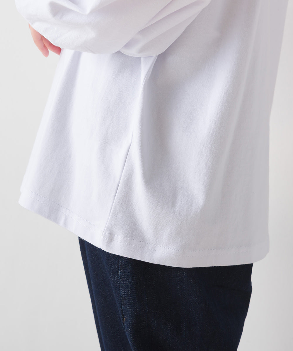 【OMNES】袖ボリュームタック長袖Tシャツ【1523-5412】