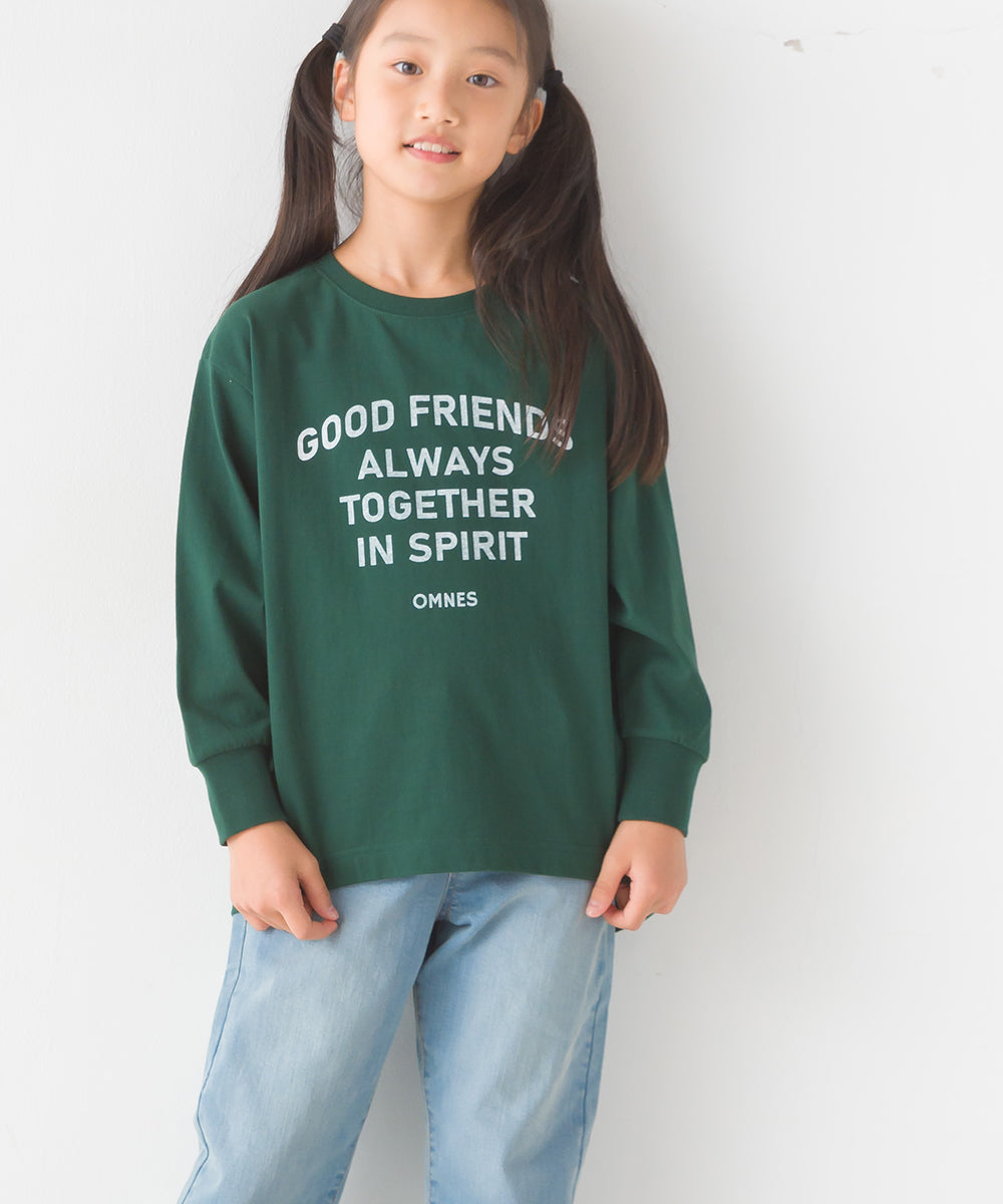 【OMNES】キッズコクーンシルエットプリント長袖Tシャツ【1523-5413】