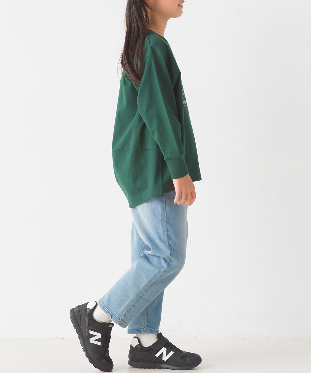 【OMNES】キッズコクーンシルエットプリント長袖Tシャツ【1523-5413】