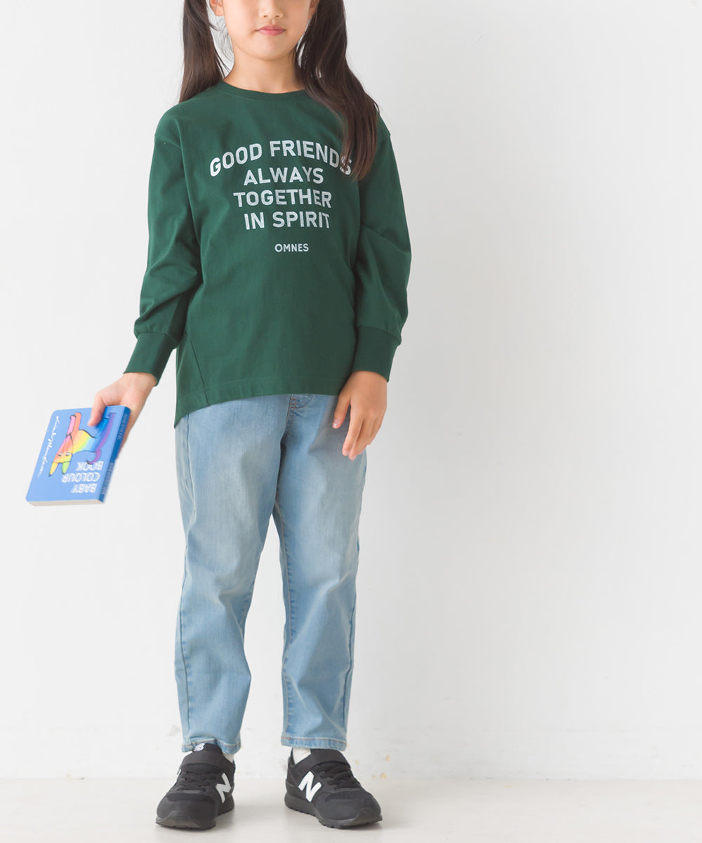 【OMNES】キッズコクーンシルエットプリント長袖Tシャツ【1523-5413】