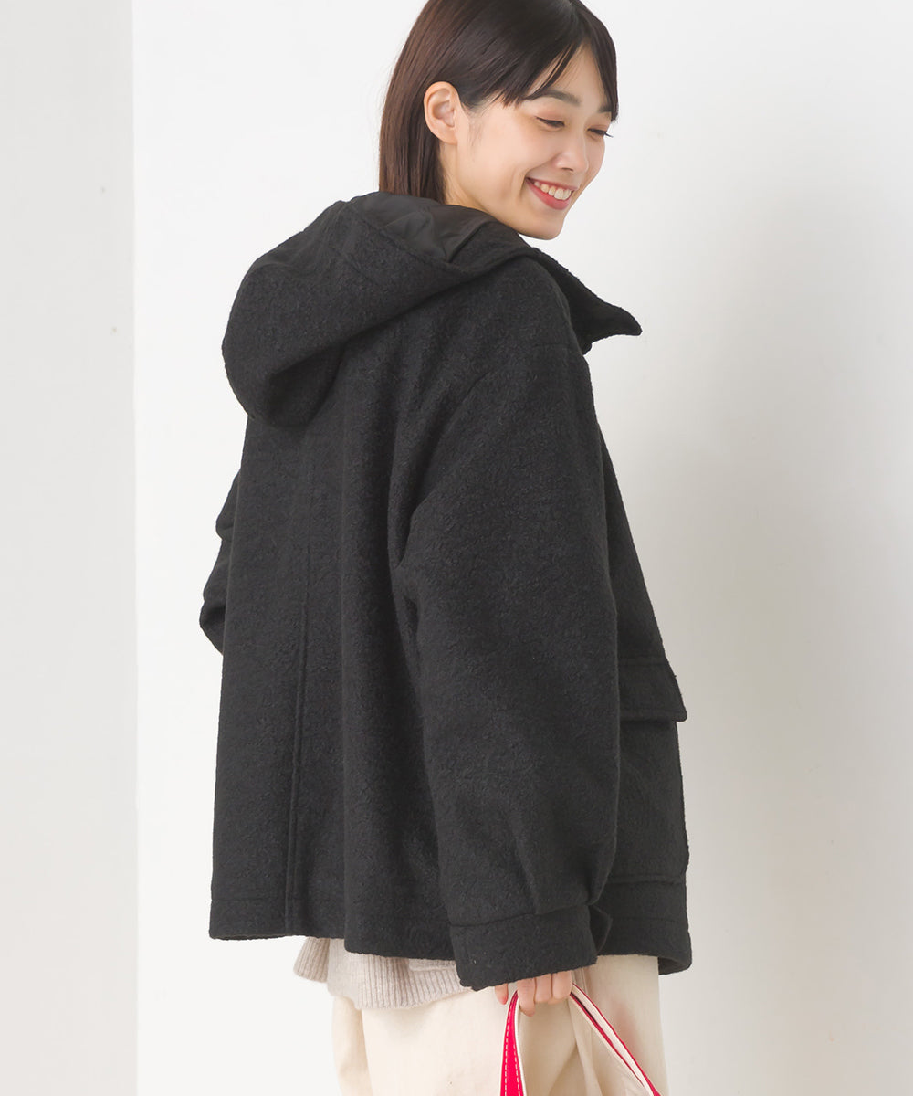 【OMNES】リングフェイクウール ショートダッフルコート【1523-7191】