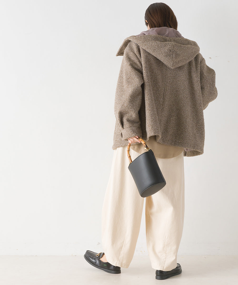 【OMNES】リングフェイクウール ショートダッフルコート【1523-7191】