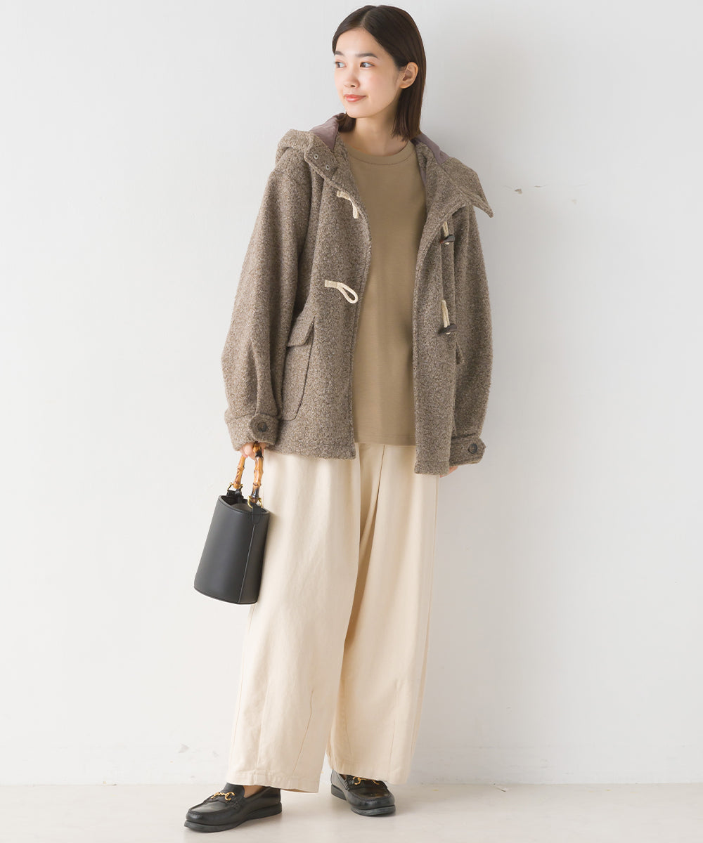 【OMNES】リングフェイクウール ショートダッフルコート【1523-7191】