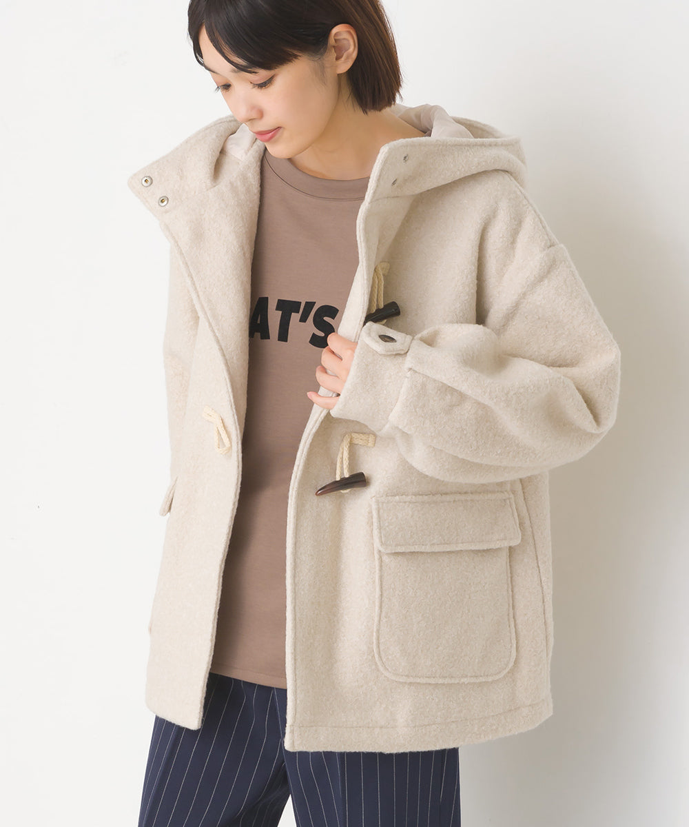 【OMNES】リングフェイクウール ショートダッフルコート【1523-7191】