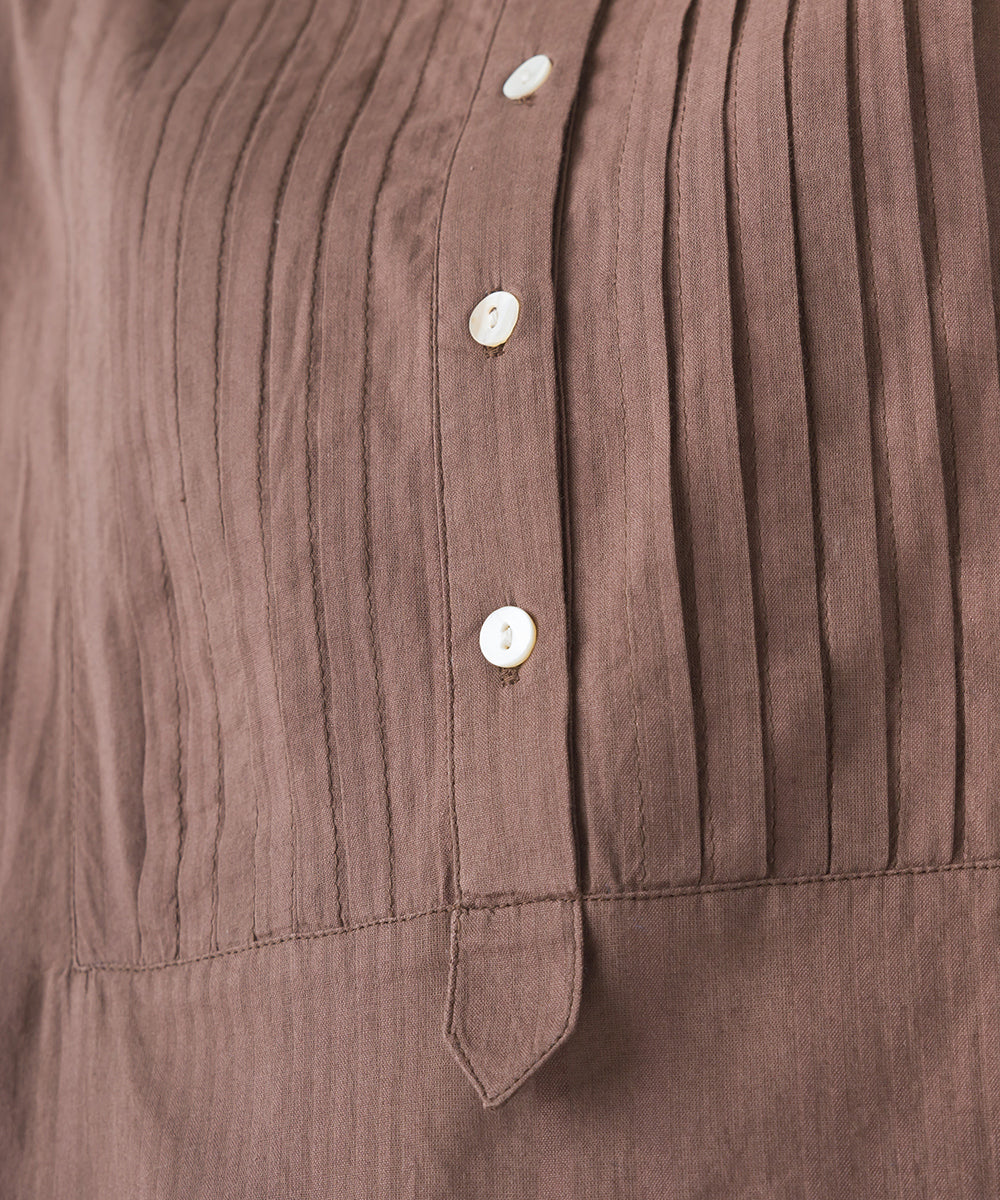 【OMNES】コットンドビータックフレンチスリーブブラウス【1524-4186】