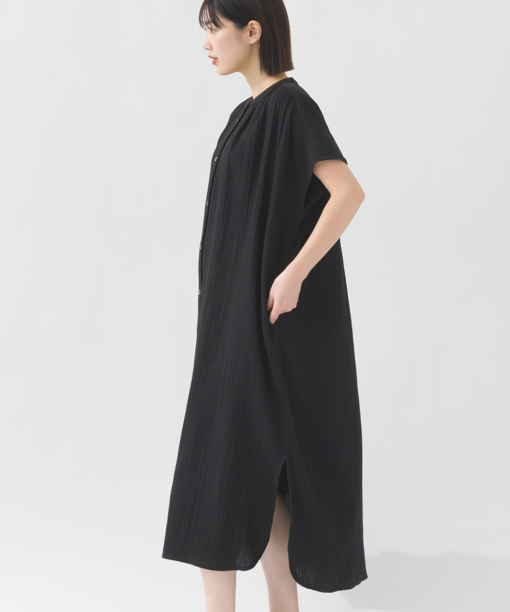 【OMNES】ダブルガーゼフレンチスリーブロングシャツ【1524-4201】