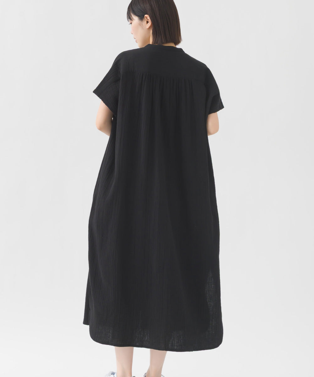 【OMNES】ダブルガーゼフレンチスリーブロングシャツ【1524-4201】